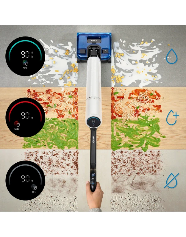 Bosch Serie 4 OneFlow BHF41WX belaidis plaunantis siurblys, 24 000 Pa, iki 40 min., savaiminis valymas