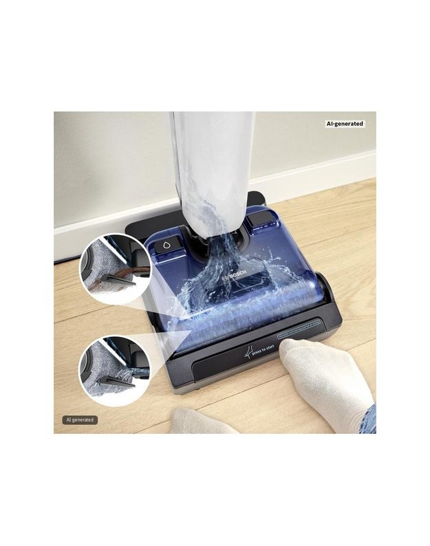 Bosch Serie 4 OneFlow BHF41WX belaidis plaunantis siurblys, 24 000 Pa, iki 40 min., savaiminis valymas