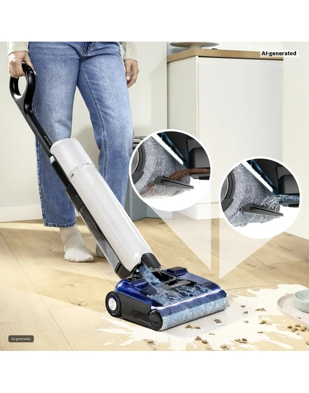 Bosch Serie 4 OneFlow BHF41WX belaidis plaunantis siurblys, 24 000 Pa, iki 40 min., savaiminis valymas