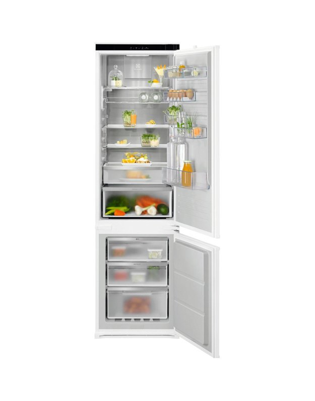 Electrolux 700 E7MNAE19S įmontuojamas šaldytuvas su šaldikliu, 188 cm, TwinTech® No Frost, AI CoolAssist, CustomFlex