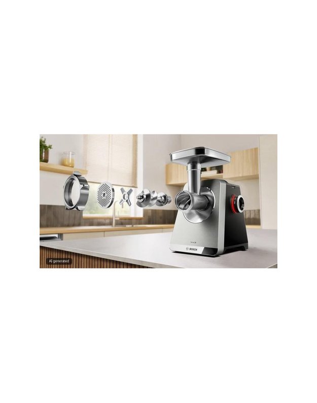 Bosch MFWS860M Serie 8 MultiPower mėsmalė su sulčiaspaude ir tarkavimo priedu, 2500 W, nerūdijančio plieno