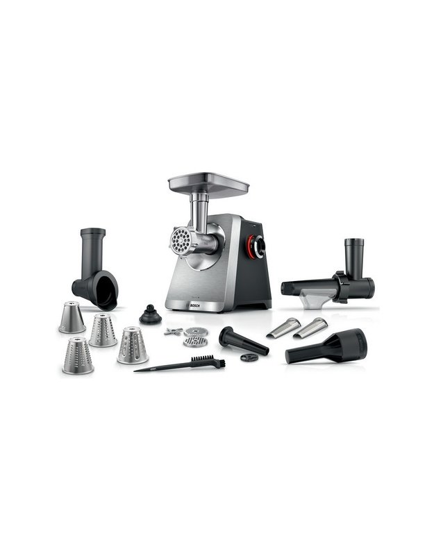Bosch MFWS860M Serie 8 MultiPower mėsmalė su sulčiaspaude ir tarkavimo priedu, 2500 W, nerūdijančio plieno
