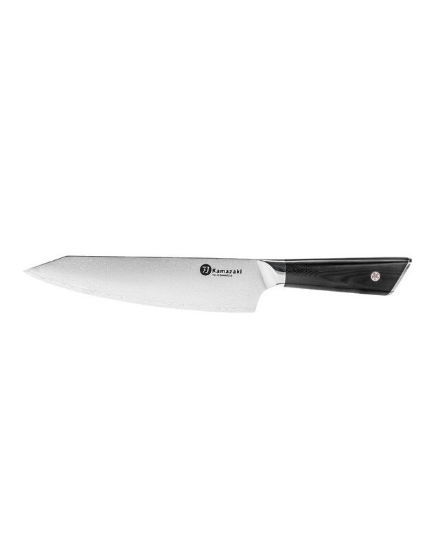 Damasko plieno peilis Kamazaki, šefo peilis, 20 cm, KZI005KN