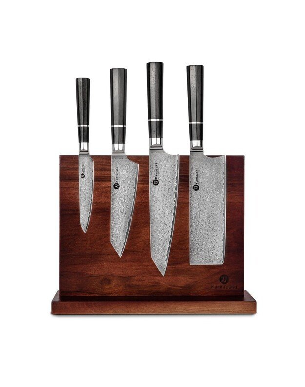 Damasko plieno peilių rinkinys kepsniams KAMAZAKI, 4 vnt. KZI002SET