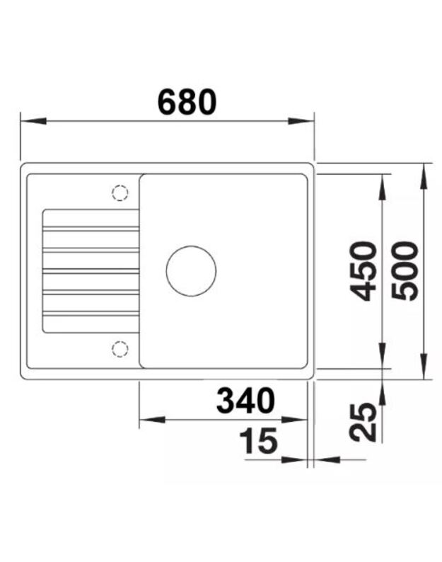 Plautuvė BLANCO ZIA 45 S Compact, balta, 524725 1