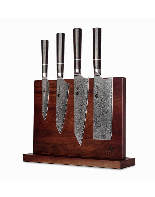 Damasko plieno peilių rinkinys su stovu KAMAZAKI KZI002SET