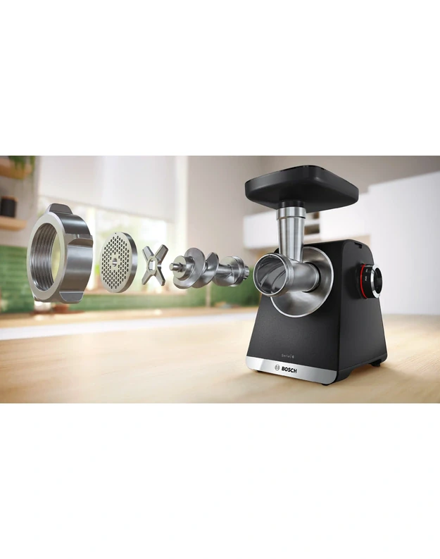 Mėsmalė Bosch MFWS640B Serie 6 MultiPower, juoda / sidabrinė