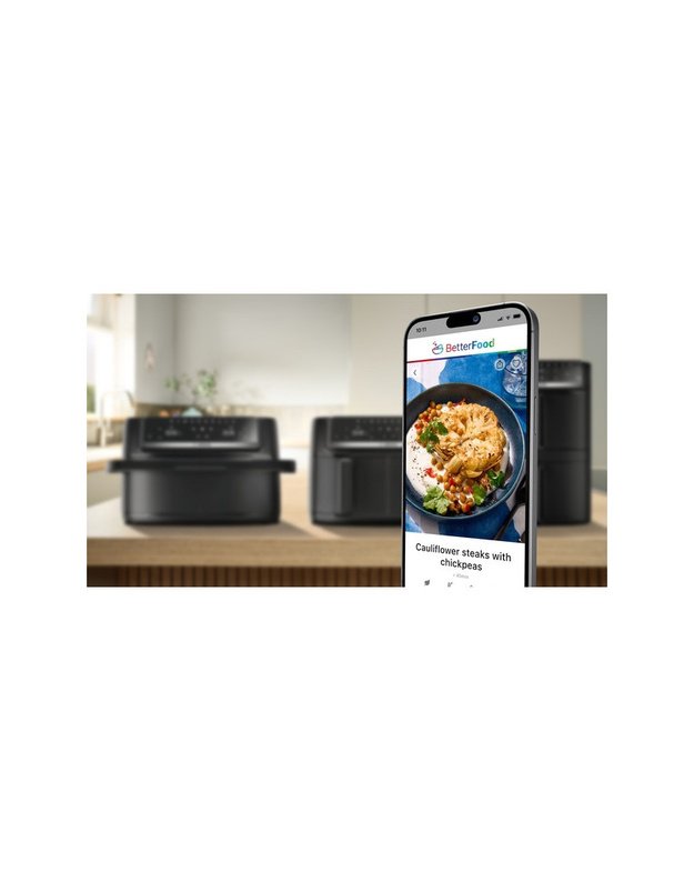 Bosch MAFD661B7 Serie 6 Double Stack karšto oro gruzdintuvė, 12 l, 2800 W, juoda
