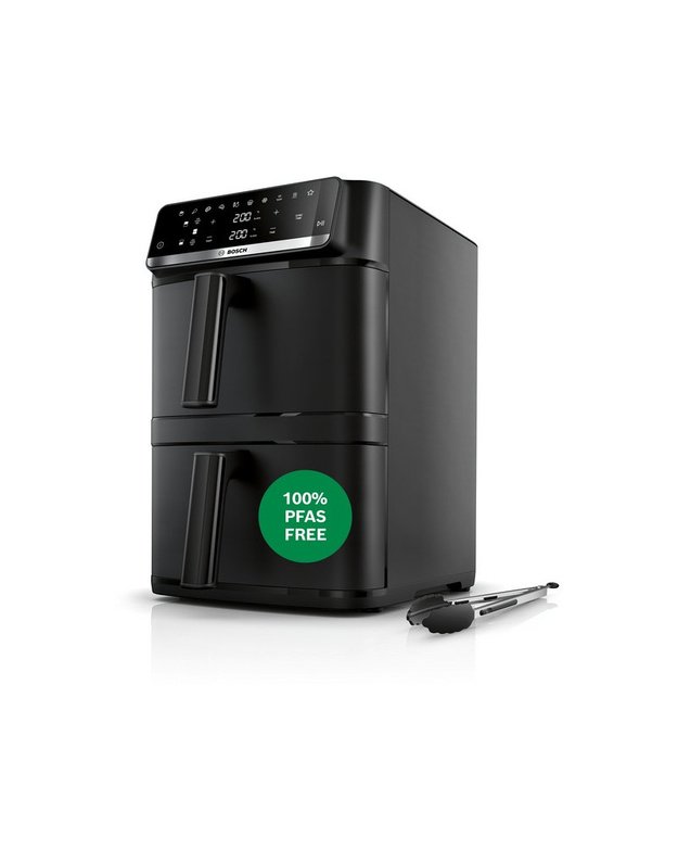 Bosch MAFD661B7 Serie 6 Double Stack karšto oro gruzdintuvė, 12 l, 2800 W, juoda