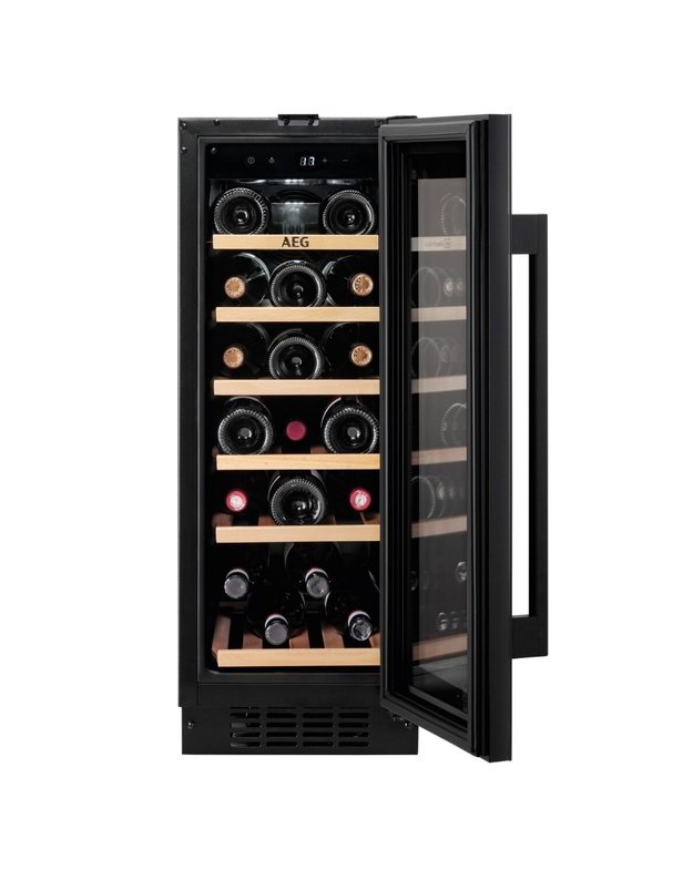 AEG AWS4020B5B 5000 Cellaring Core įmontuojamas vyno šaldytuvas, 20 butelių, 1 zona, 5–20 °C, 30 cm