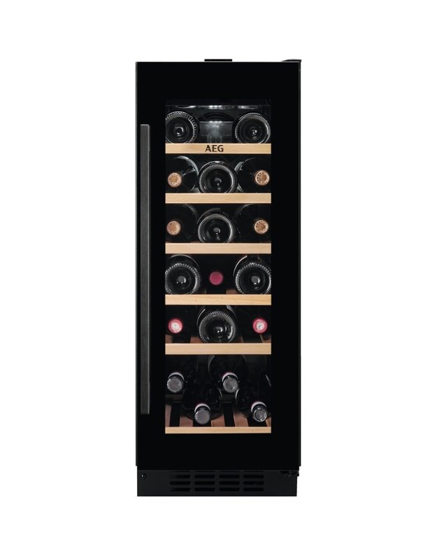 AEG AWS4020B5B 5000 Cellaring Core įmontuojamas vyno šaldytuvas, 20 butelių, 1 zona, 5–20 °C, 30 cm