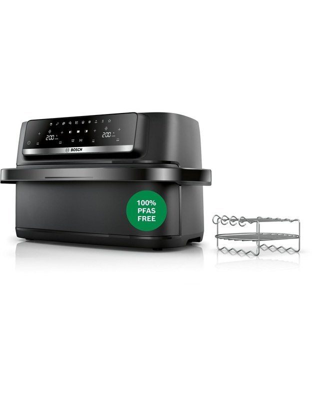 Bosch MAFD490B1 Serie 4 karšto oro gruzdintuvė, 10 l / 2 × 5 l, 2500 W, SYNC, MATCH, grilio rinkinys