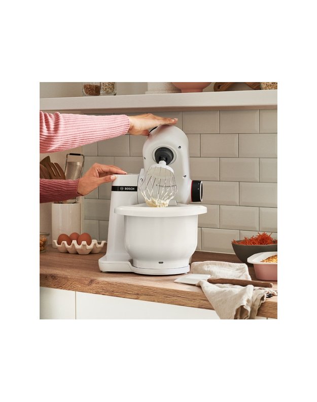 Bosch MUMS2AW00 Serie 2 virtuvinis kombainas, 700 W, 3,8 l, 4 greičiai, 3D PlanetaryMixing, baltas