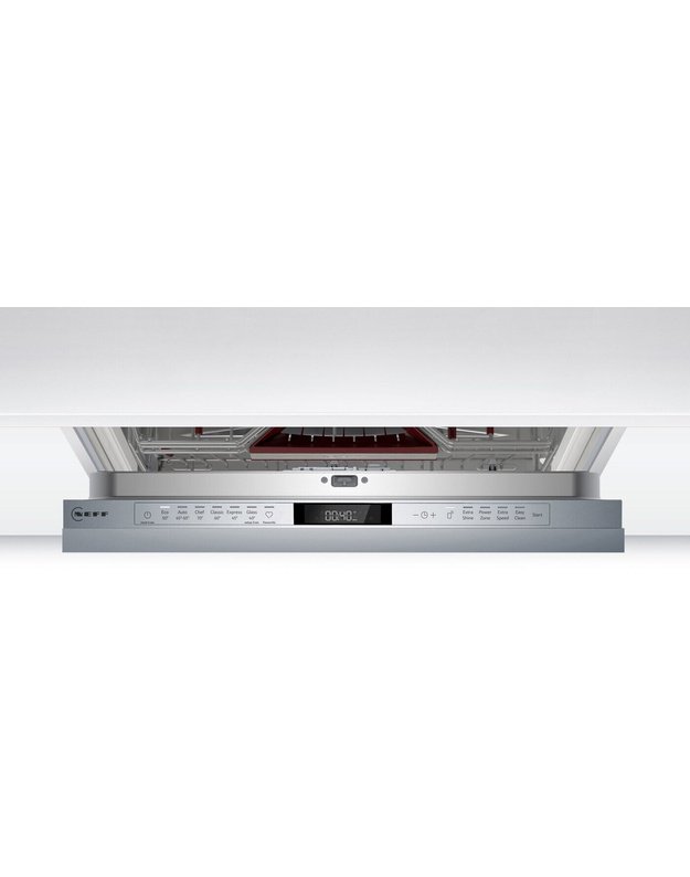 NEFF S257ZCX18E N 70 visiškai integruojama XXL indaplovė, 14 komplektų, Zeolith, Flex 2, TimeLight, Home Connect, 40 dB, B klasė