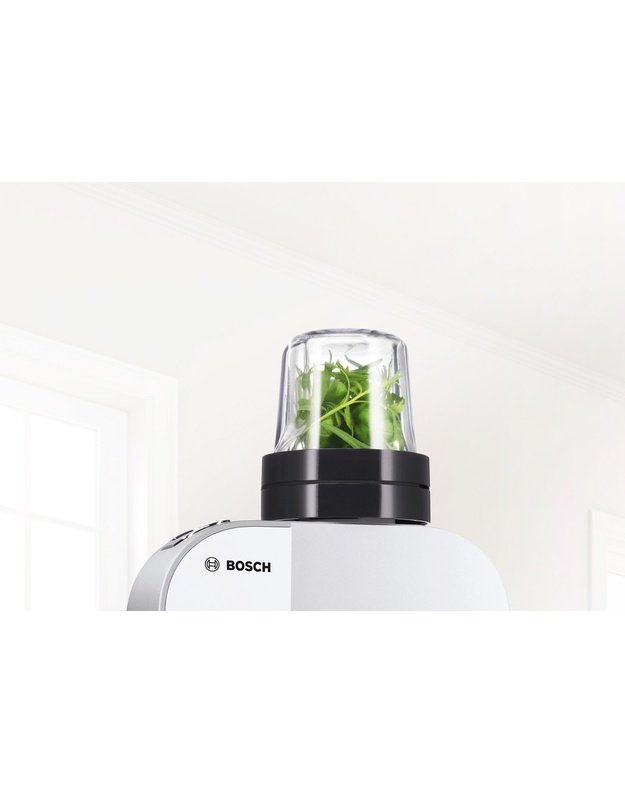 Bosch MUZ45XCG1 3 viename malūnėlis ir smulkintuvas MUM kombainams, stiklinis indas su dangteliu