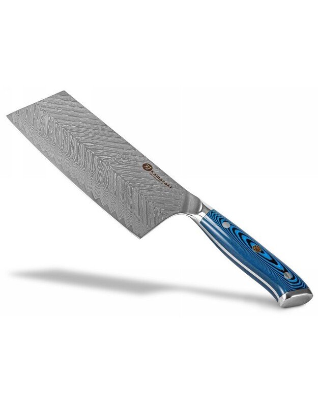 Damasko plieno peilis Kamazaki Chinese Chef's Knife KZI401KN, 17,5 cm