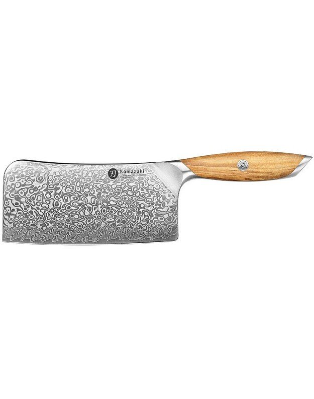 Damasko plieno peilis Kamazaki Bone Chopper, KZ46KN, 18 cm, NEMOKAMAS PRISTATYMAS!