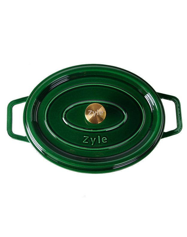 Ovalus emaliuotas ketaus puodas ZY040GRKI, 7,8 l