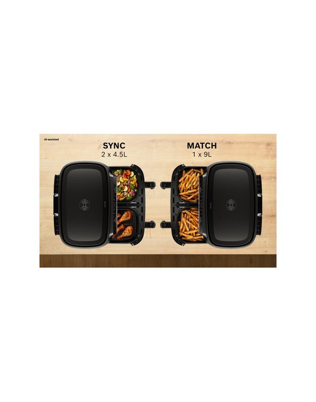 Bosch MAFD440B7 Serie 4 Double Drawer karšto oro gruzdintuvė, 9 l, 2500 W, juoda