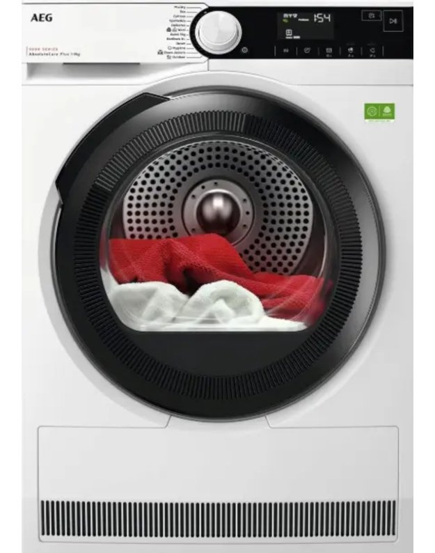AEG TR9394E 9000 AbsoluteCare® Plus džiovyklė su šilumos siurbliu, 9 kg, B klasė, 3DScan, 61 dB