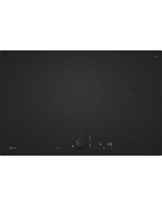 NEFF T68NUV4A0 N 90 indukcinė kaitlentė, 80 cm, 5 kaitvietės, Flex Induction, Twist Pad, Home Connect, Matt Black