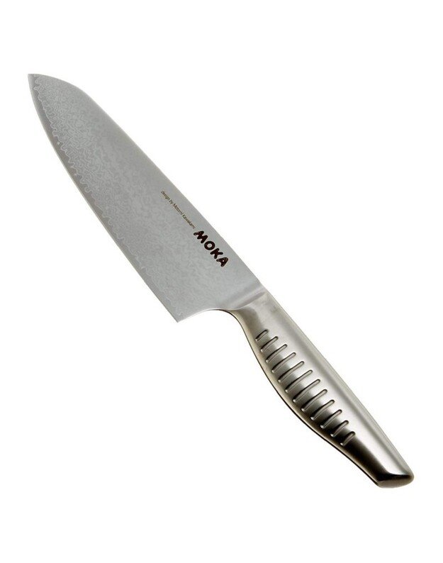 Damasko Santoku peilis Suncraft SN59101, ašmenys 18 cm