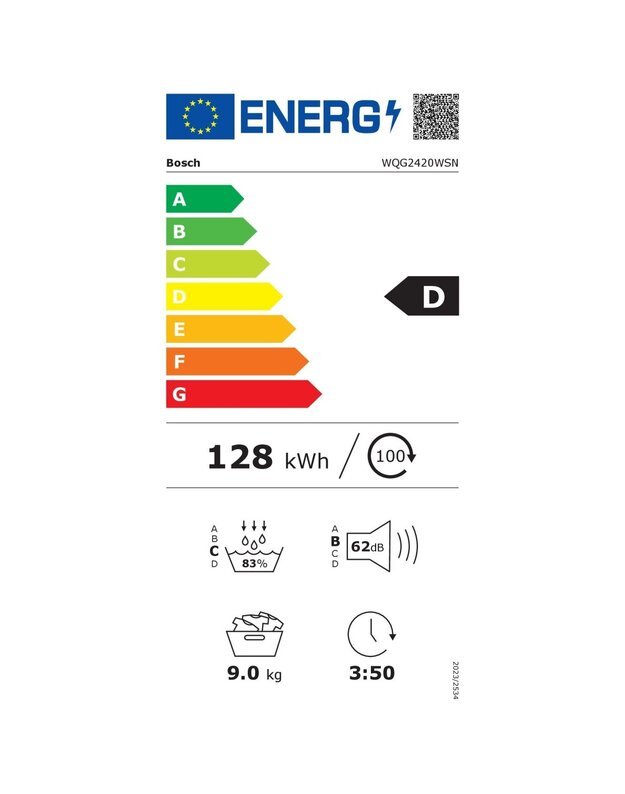 Džiovyklė BOSCH WQG2420WSN 3
