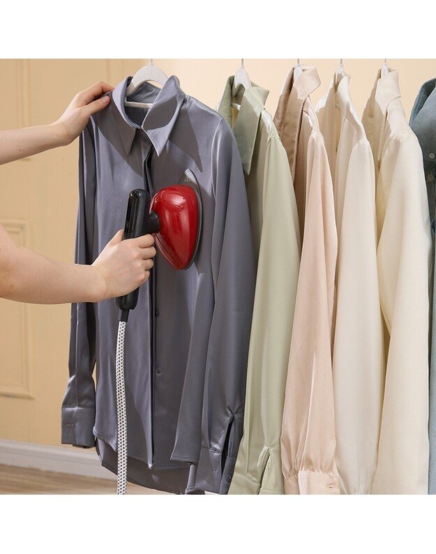 Prietaisas lyginantis karštais garais Zyle Garment Steamer plus Iron 2 in 1, ZY904GSR, raudonas 4