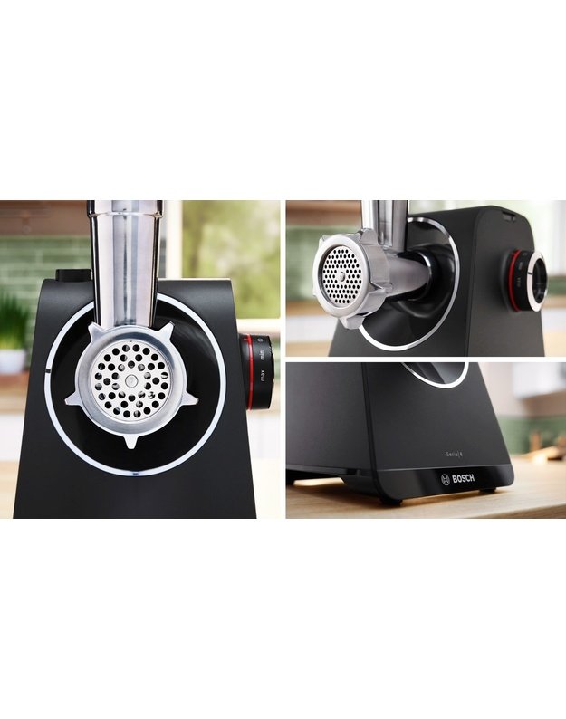 Bosch MFWS450B Serie 4 MultiPower mėsmalė su citrusinių vaisių sulčiaspaude ir tarkavimo priedu, 1900 W