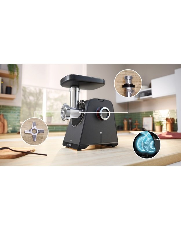 Bosch MFWS450B Serie 4 MultiPower mėsmalė su citrusinių vaisių sulčiaspaude ir tarkavimo priedu, 1900 W