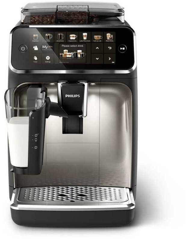 Philips EP5447/90 5400 Series automatinis kavos aparatas, 12 gėrimų, LatteGo, TFT ekranas, 15 bar, chromuota apdaila