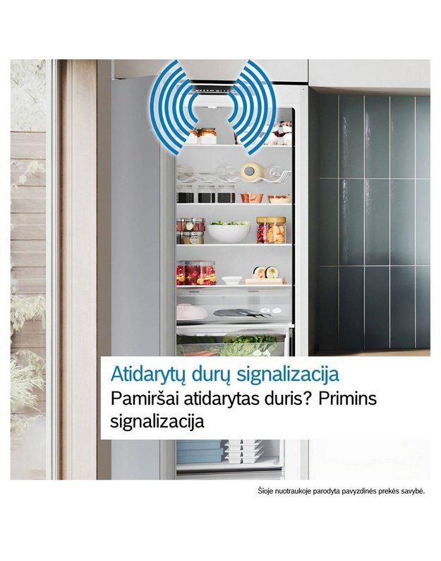 Bosch GSN366WEM Serie 4 laisvai pastatomas šaldiklis, 334 l, Total No Frost, Home Connect, 35 dB, E klasė, baltas