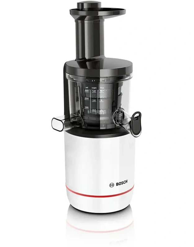 Bosch MESM500W VitaExtract lėtaeigė sulčiaspaudė, 150 W, 55 aps./min., 2 filtrai, balta / juoda