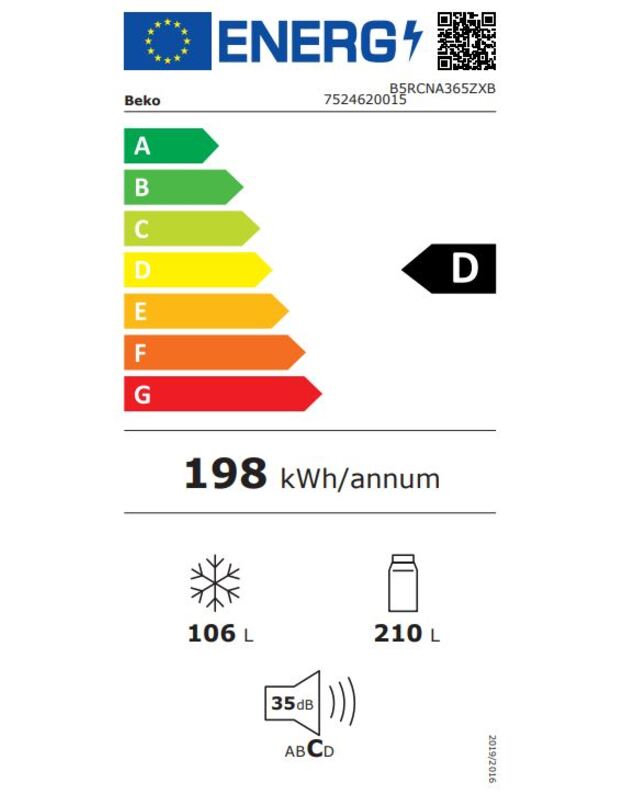 Šaldytuvas Boko B5RCNA365ZXB 2