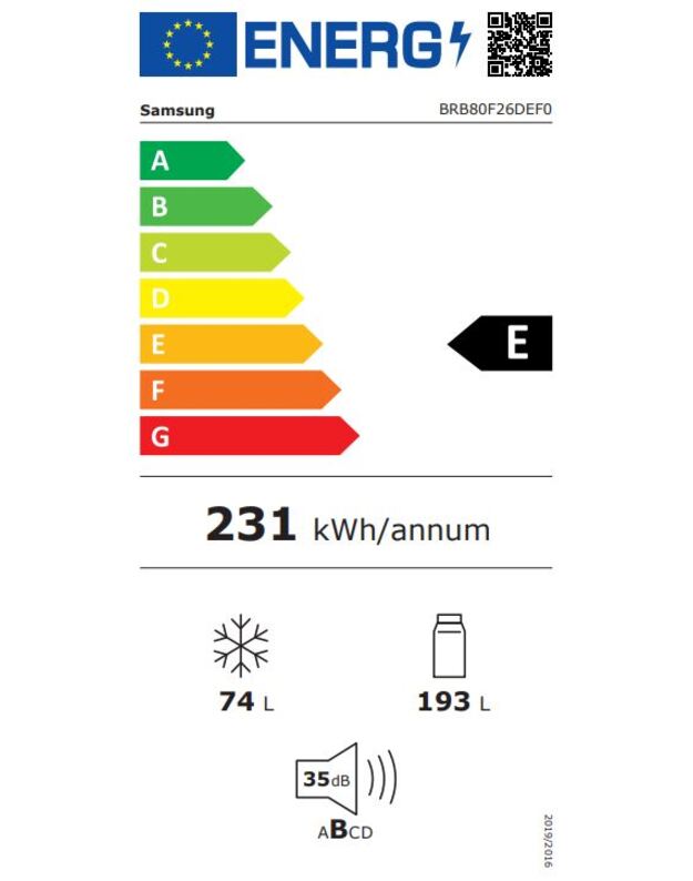 Šaldytuvas Samsung BRB80F26DEF0EO 2