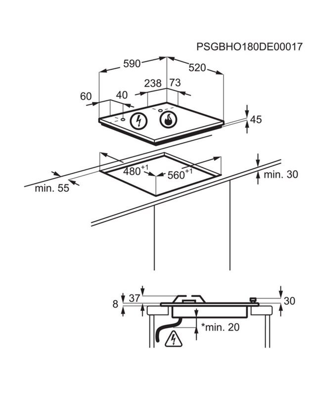 Kaitlentė Electrolux KGG64362K 2