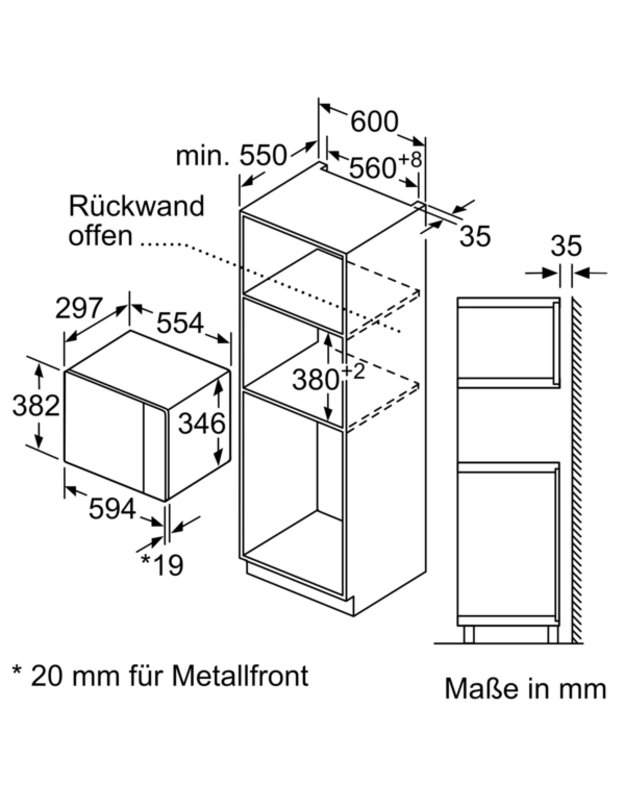 Mikrobangų krosnelė Neff HLAWD23G0 1