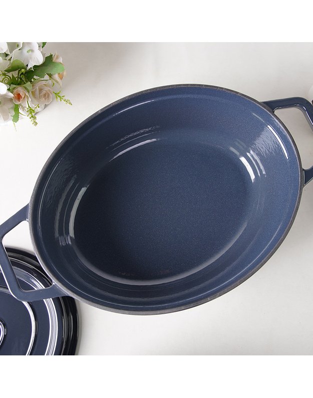 Ovalus emaliuotas ketaus puodas ZY040DGKI, 7,8 l