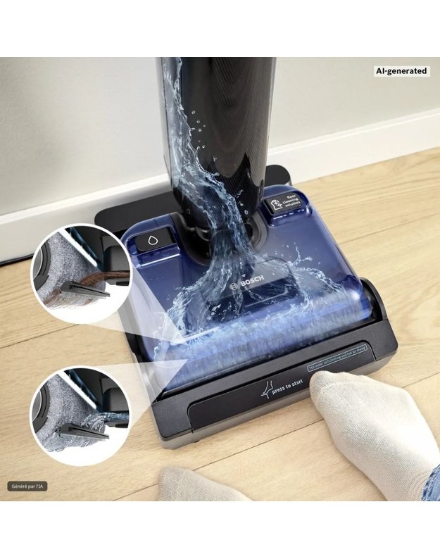 Bosch Serie 6 OneFlow BHF61BX belaidis plaunantis siurblys, 24 000 Pa, iki 40 min., savaiminio išsivalymo stotelė