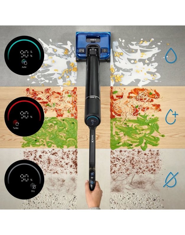 Bosch Serie 6 OneFlow BHF61BX belaidis plaunantis siurblys, 24 000 Pa, iki 40 min., savaiminio išsivalymo stotelė