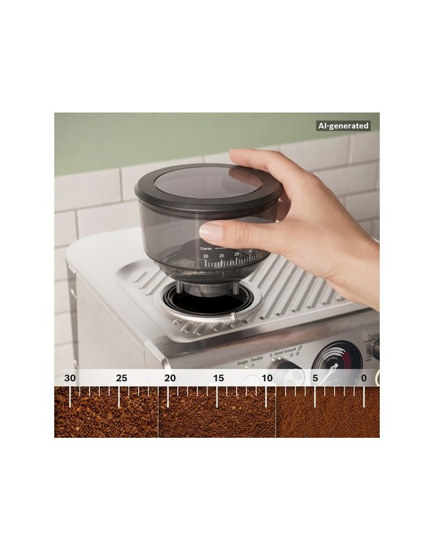 Bosch Serie 4 HomeCafé PFE403B3 pusiau automatinis kavos aparatas su integruotu malūnėliu, 15 bar, 58 mm portafiltras