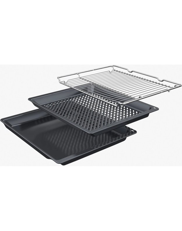 Bosch HRG532BB3 Serie 4 įmontuojama orkaitė su papildomų garų ir Air Fry funkcijomis, 71 l, juoda