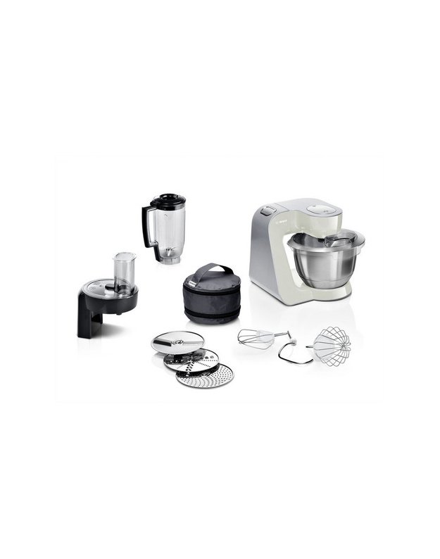 Bosch MUM58L20 Serie 4 virtuvinis kombainas, 1000 W, 3,9 l, pjaustyklė, 1,25 l maišytuvas, grafito / sidabro