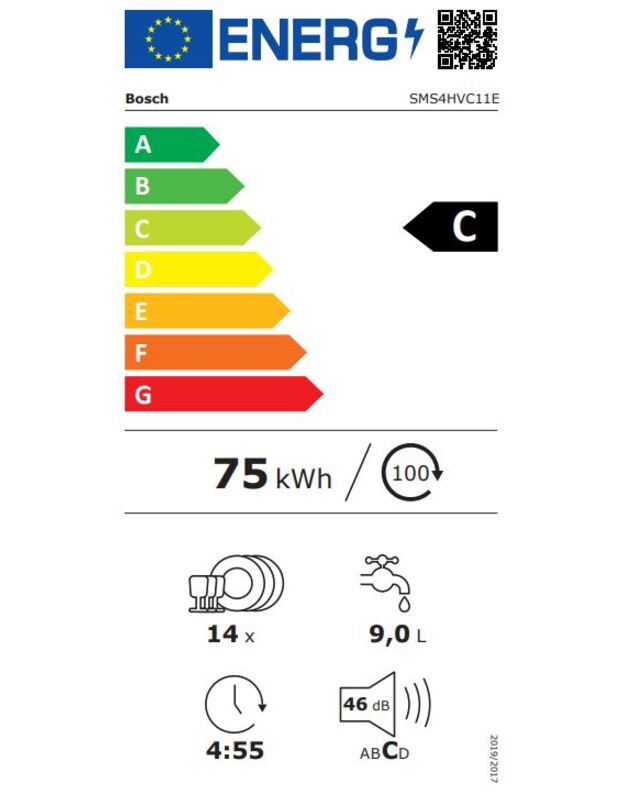 Indaplovė Bosch SMS4HVC11E 2
