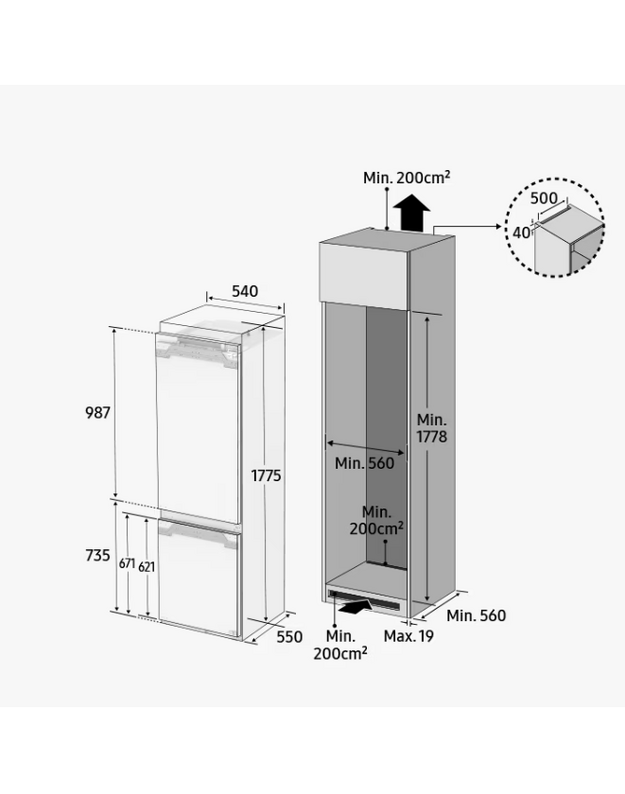 Šaldytuvas Samsung BRB70F26DES0EO 1