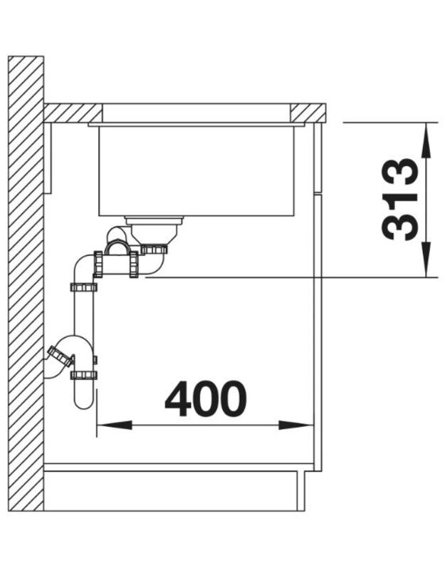 Plautuvė BLANCO SUBLINE 340/160-U, juoda, 527818 1