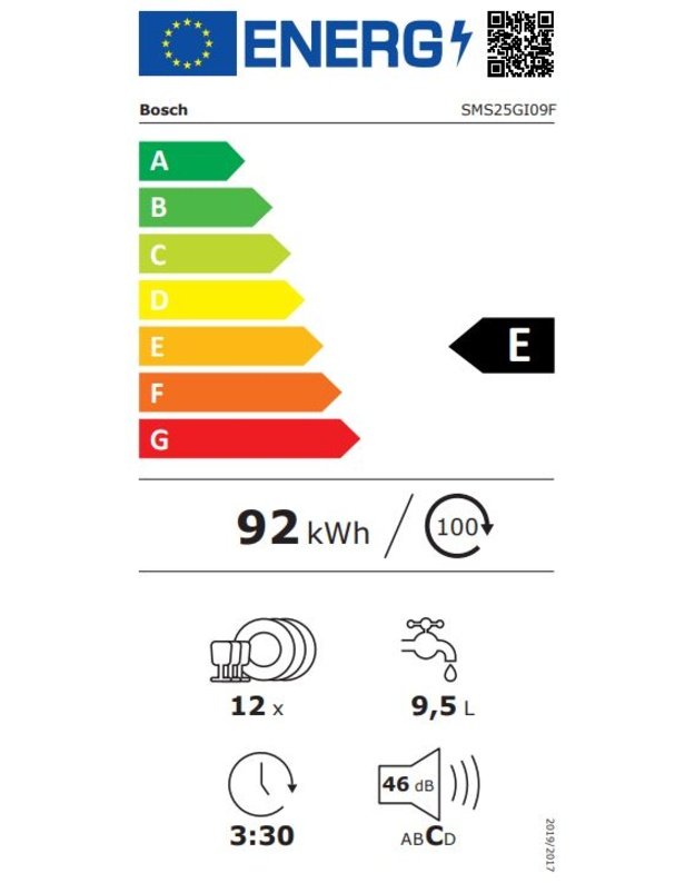 Indaplovė Bosch SMS25GI09F