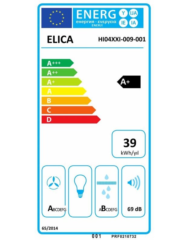 Elica NikolaTesla Prime S SL RAW BL/A/83 PRF0210732 indukcinė kaitlentė su integruotu garų surinkėju, 83 cm, matinė juoda