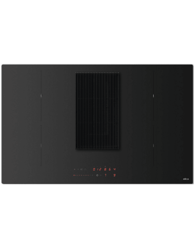 Elica NikolaTesla Prime S SL RAW BL/A/83 PRF0210732 indukcinė kaitlentė su integruotu garų surinkėju, 83 cm, matinė juoda