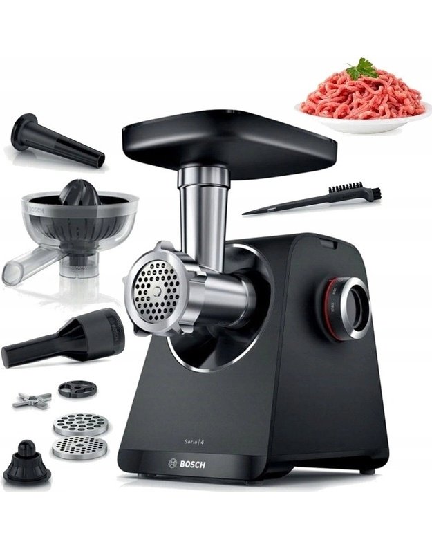 Bosch MFWS430B Serie 4 MultiPower mėsmalė su citrusinių vaisių sulčiaspaude, 1900 W